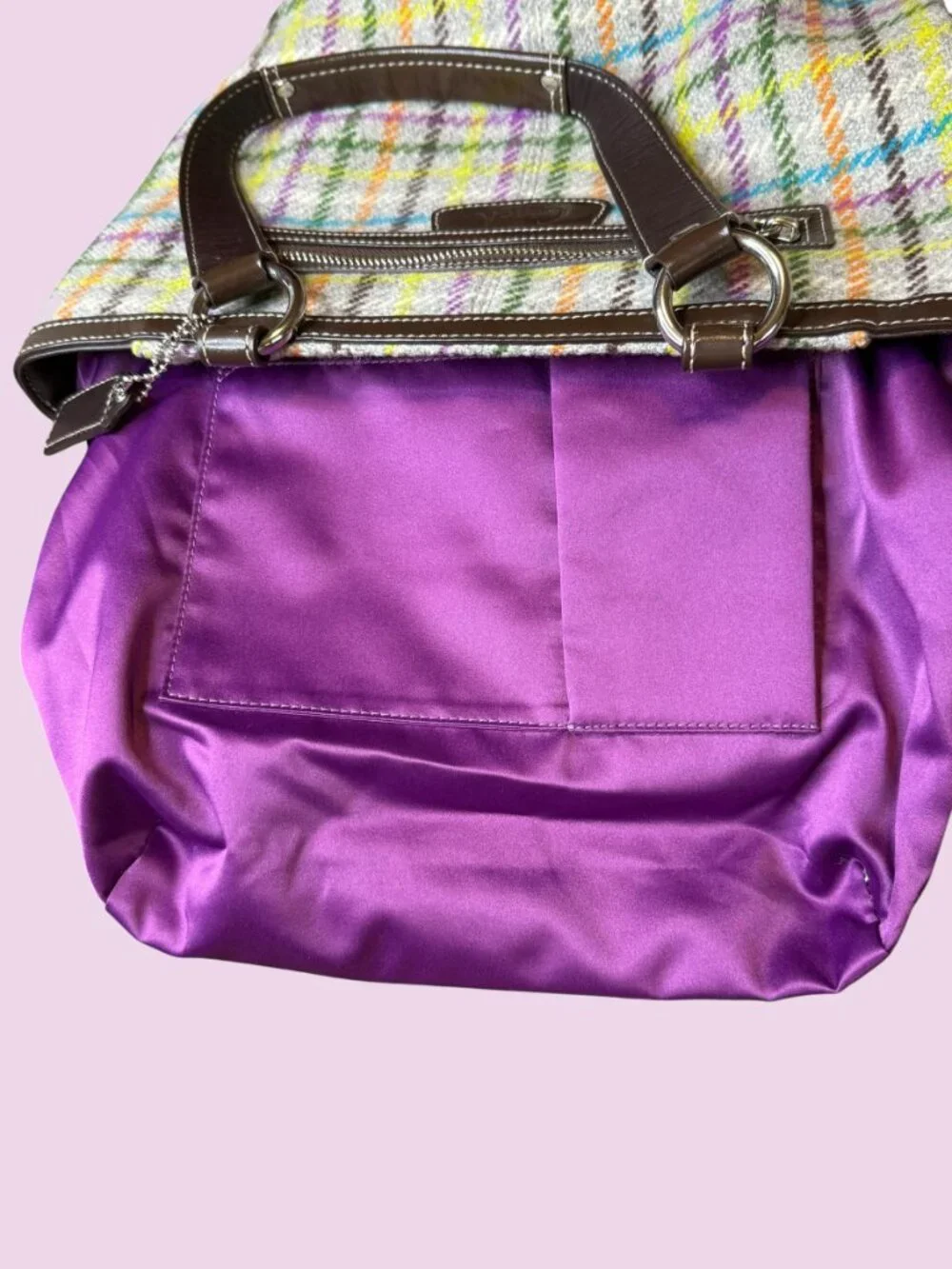 Coach Penelope Tattersall Wool Tweed 2010 - Like New - Picture 14 of 16